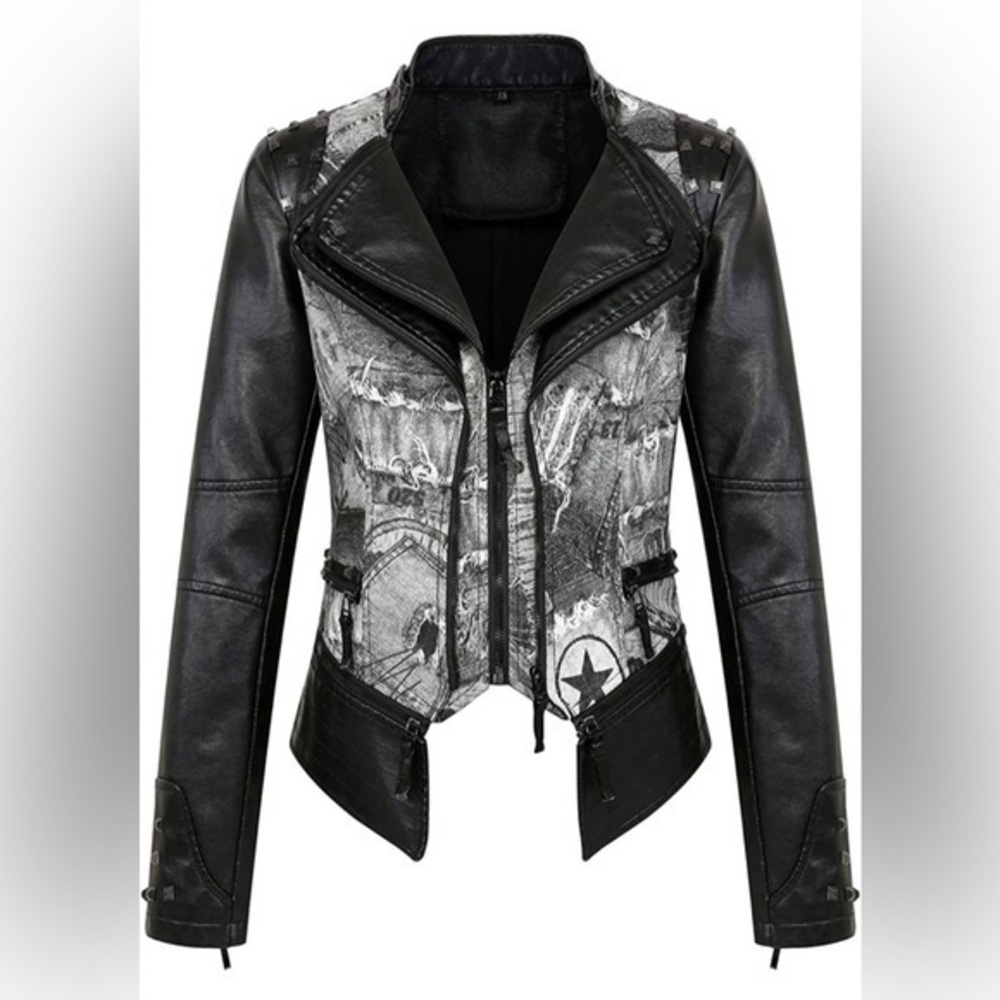 Motor cycle crop detachable jacket. NWT.